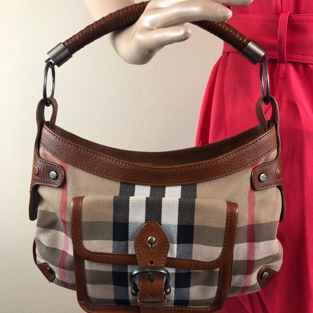 Burberry Prorsum Tan Signature check Hobo - Picture 1 of 4